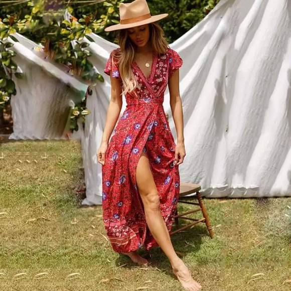 NEW Floral Wrap Maxi Dress - Picture 8 of 9